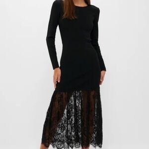 NWT HYACINTH HOUSE Black Knit Giavanna Maxi Dress